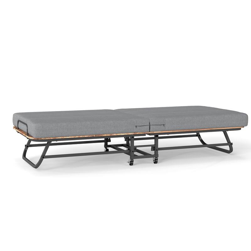Portable Folding Bed with Memory Foam Mattress