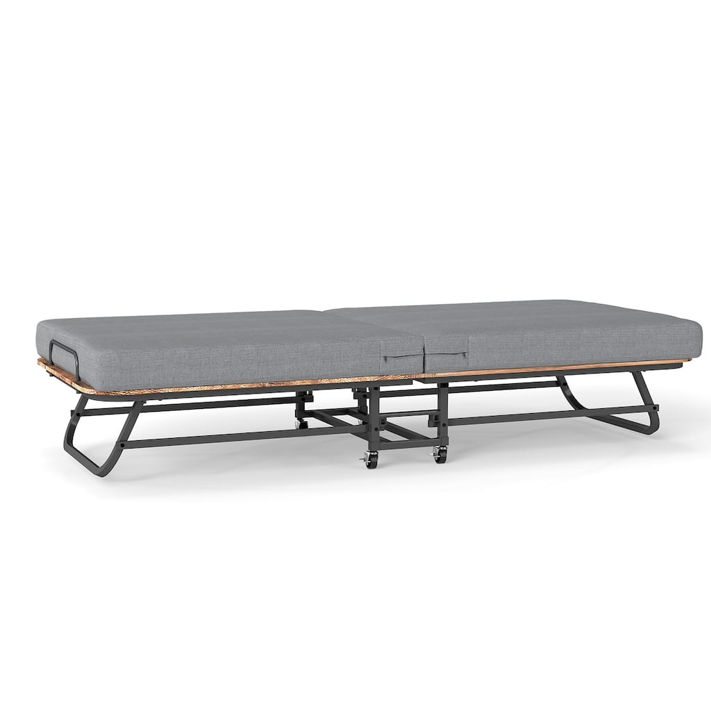 Portable Folding Bed with Memory Foam Mattress