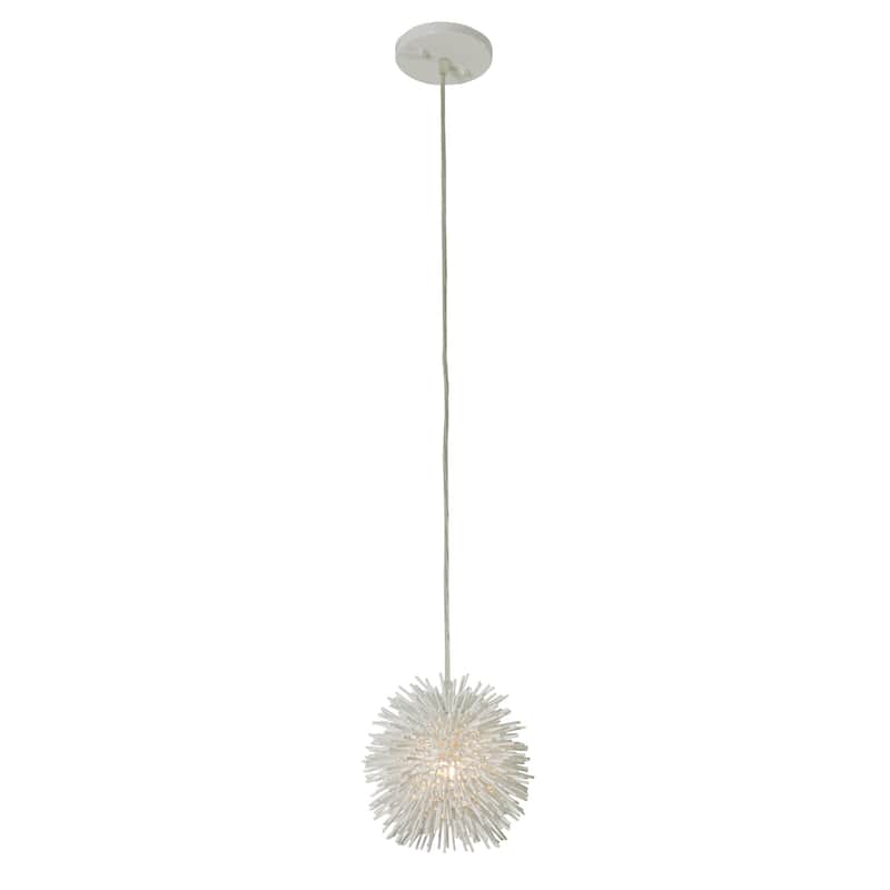 Varaluz Urchin 1-Light Uber Mini Pendant - White