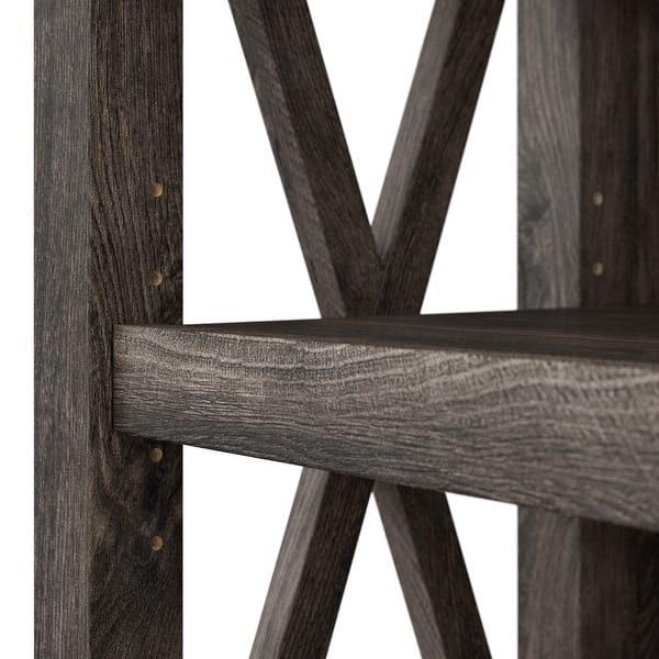 Libreria Alta Bush Furniture Key West 5 Ripiani, Finitura Ciliegio (32 X 13 X 66 Cm)