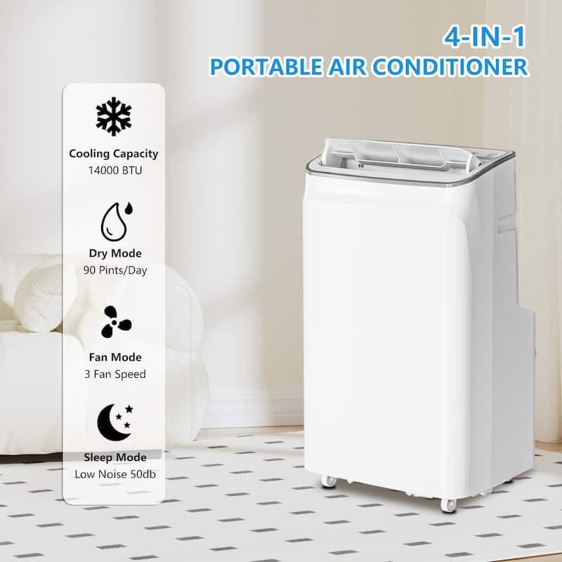 14,000Btu Portable Air Conditioner, Cools up to 750 Sq.ft