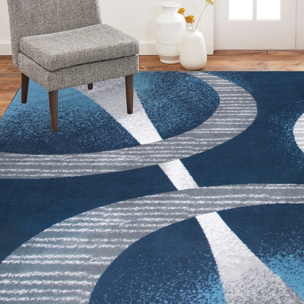 slide 1 of 9, Home Dynamix Premium Melia Area Rug 21"x35" - Midnight Blue/Grey