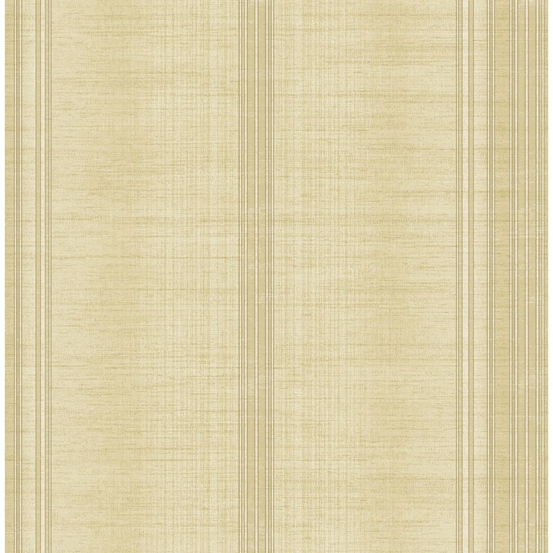Seabrook Designs Moena Stripe Unpasted Wallpaper - 20.5 in W x 33 ft. L - Metallic Sand & Tan