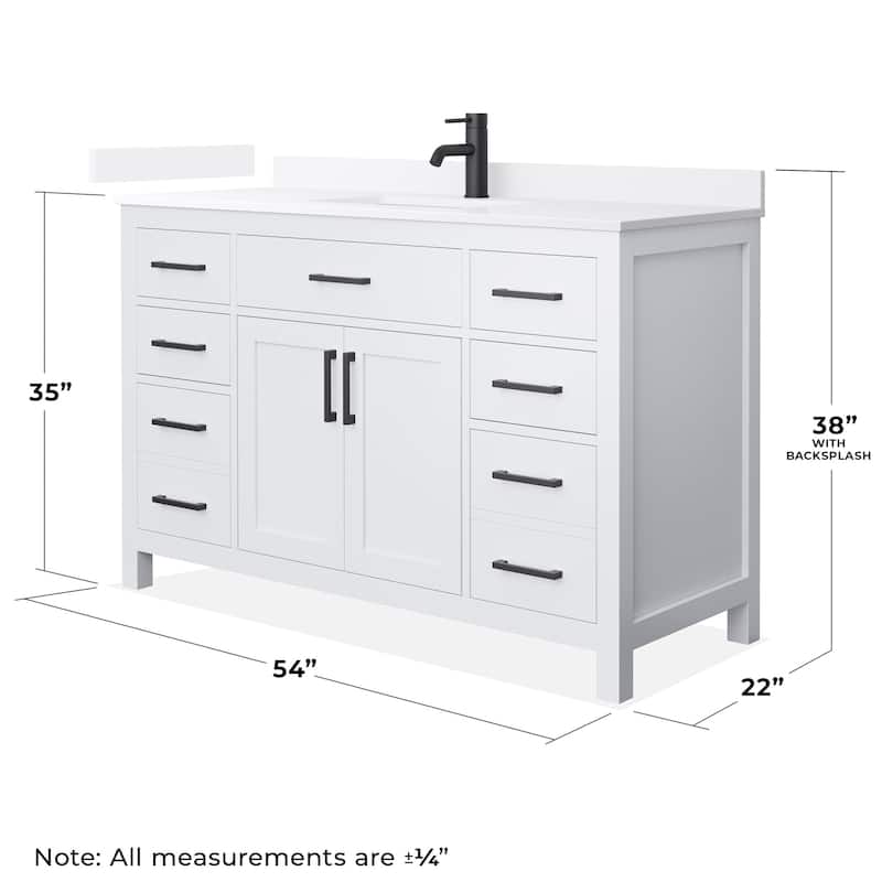 Wyndham Collection WCG2424-54S-QTZ-UNSMXX Beckett 54" Free Standing