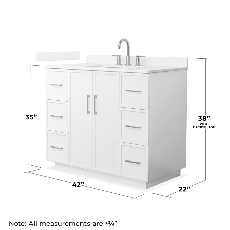 Wyndham Collection WCH7474-42S-QTZ-US3MXX Elan TK 42" Free Standing