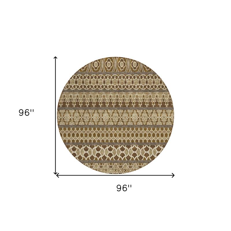 HomeRoots Quatrefoil Transitional Rectangle Outdoor Rug
