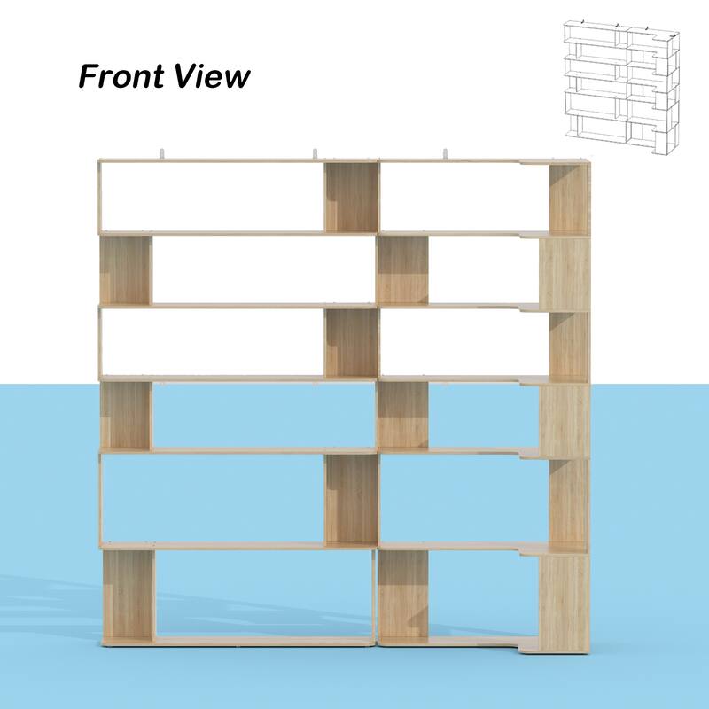 Buffet Display Cabinet Bookshelf Bookcase 81.9 Inches Tall Bookshelf