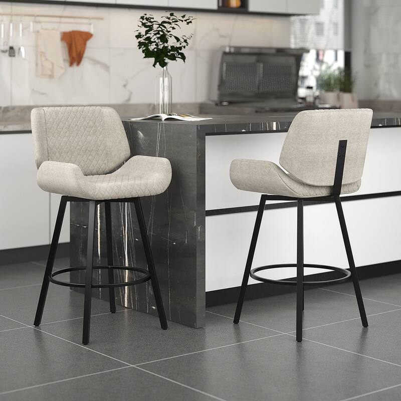 Modern 26" Counter Stool with Swivel, Set of 4