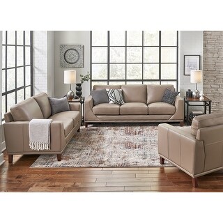 Hydeline Soma Top Grain Leather Sofa Set, Sofa, Loveseat and Chair