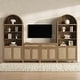 preview thumbnail 21 of 22, Ingenious Arc - Topped Multifunctional Storage Bookcase 2-Piece - Brown
