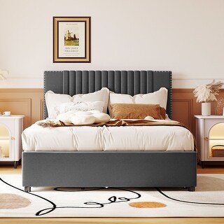 Full Size Upholstered Platform Bed - Bed Bath & Beyond - 39008016