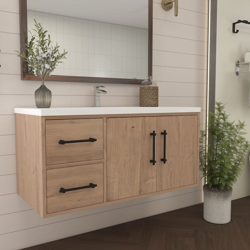 Victoria 42'' L Wall-mounted Vanity with Reinforced Acrylic Sink - 41.5
