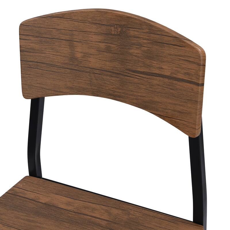 Metal Frame Kitchen Set Drop Leaf Dining Table Set with 4 Chairs