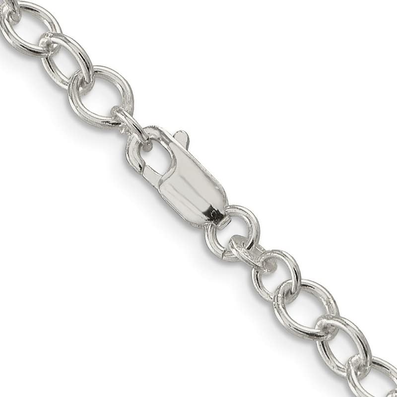 Curata 925 Sterling Silver 5.3mm Oval Cable Chain Necklace