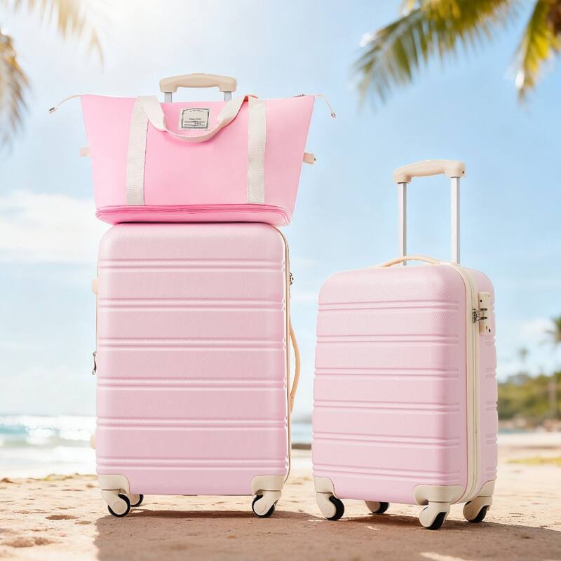 Hardshell Luggage Sets 2Pcs + Bag Spinner Suitcase with TSA Lock Lightweight 20" + 24"