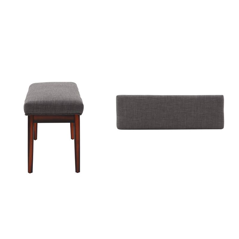 Sylvestra Upholstered Espresso Finish Bench