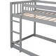 preview thumbnail 9 of 48, Floor Bunk Bed with Movable Storage Cabinet, Include 4 Storage Drawers and 3 Shelves, Solid Wood Bunkbeds Frame for Kids Teens