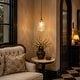 preview thumbnail 5 of 15, Modern Gold 1-Light Hand-blown Teardrop Glass Pendant Light for Kitchen Island - 7.8" W x 11.2" H