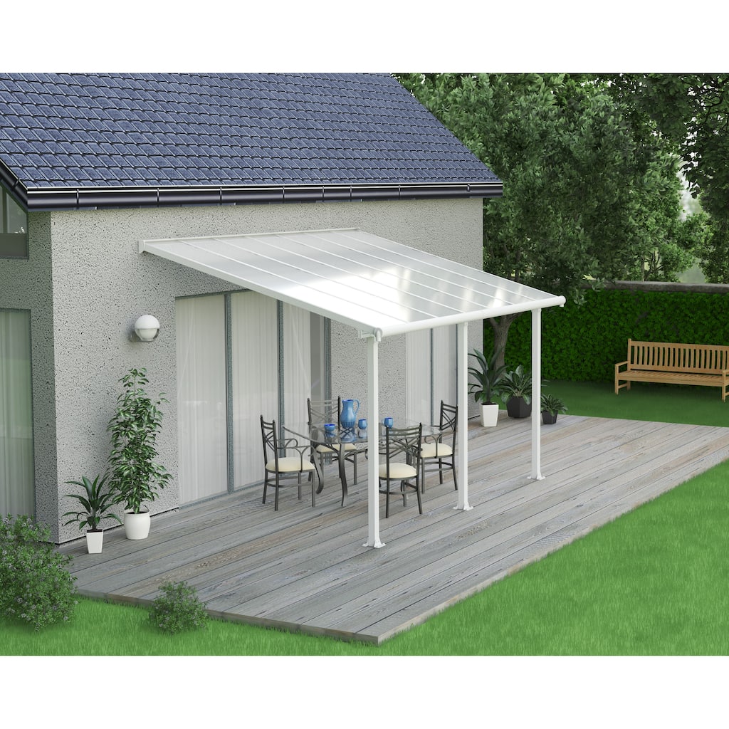 Olympia 10 ft. White/White Aluminum Patio Cover -
