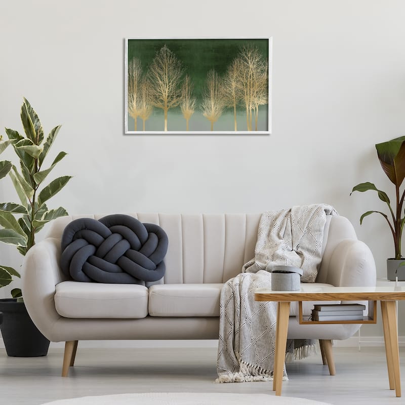Stupell Gold Gradient Forest Framed Giclee Art Design By Kate Bennett