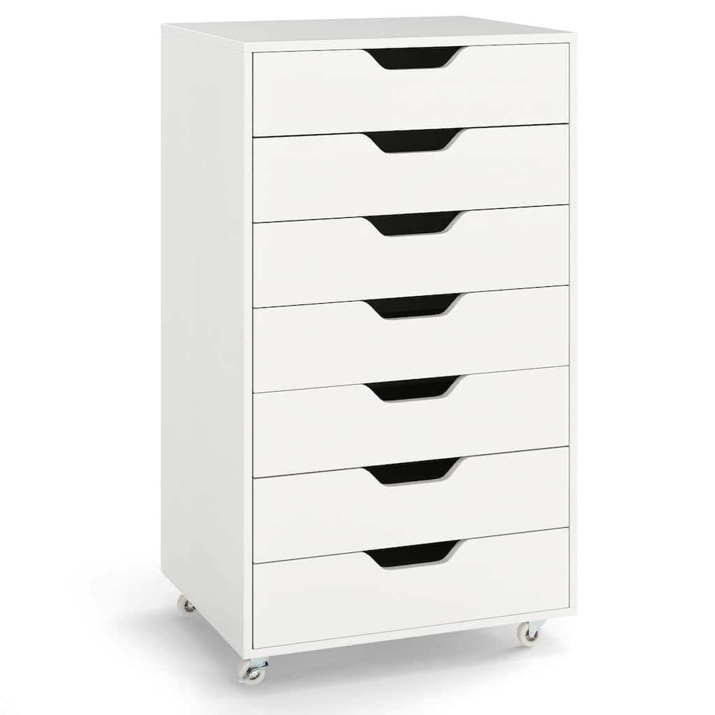 Costway 7-Drawer Chest Mobile File Cabinet Vertical Filing Organizer - See Details