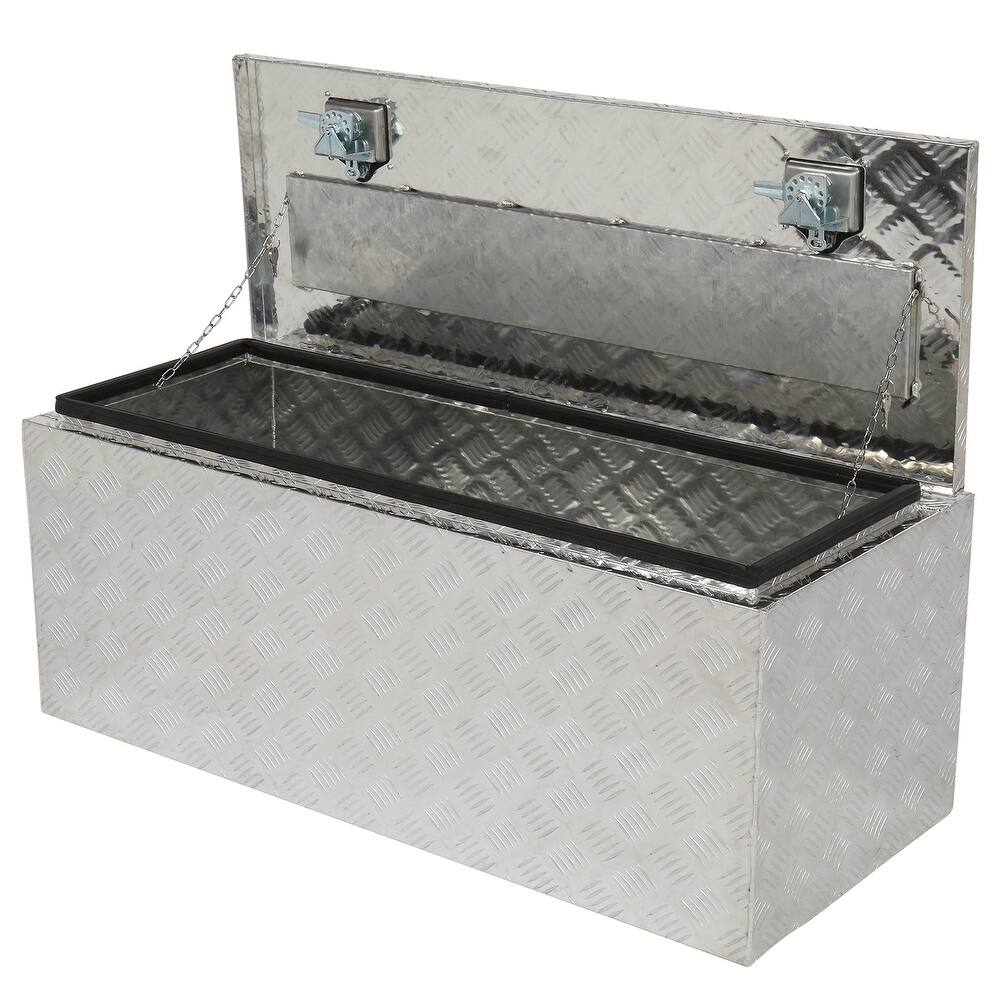 42" Aluminum Under Body Toolbox 5 Bar Tread Silver
