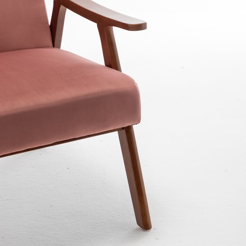 Living Room Chair with Solid Wood Frame, Accent Chair Extra-Thick Backrest, Wingback Chair
