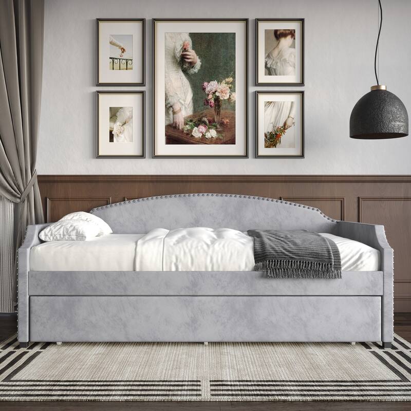 Clayfell Kilgore Upholstered Twin Daybed - Twin - Grey