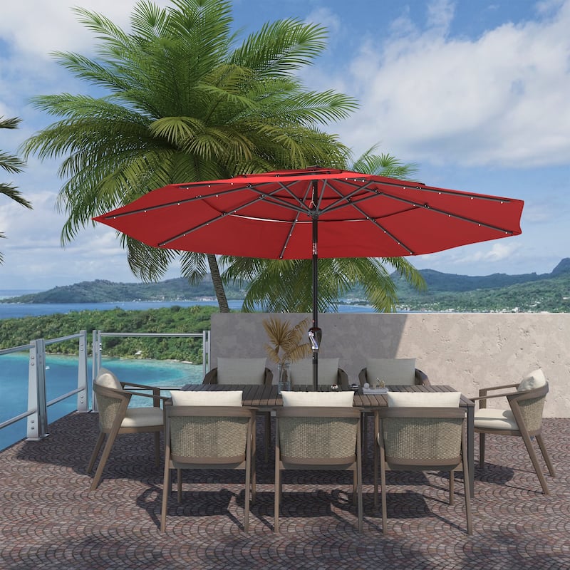 Clihome 11-Ft Outdoor Umbrella Patio UV Protection Umbrella Without Base