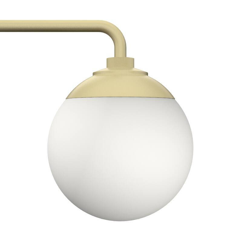 Hunter Hepburn 3 Light Vanity Wall Light, Damp-Rated - Vintage, Mid-Century Modern, Glam