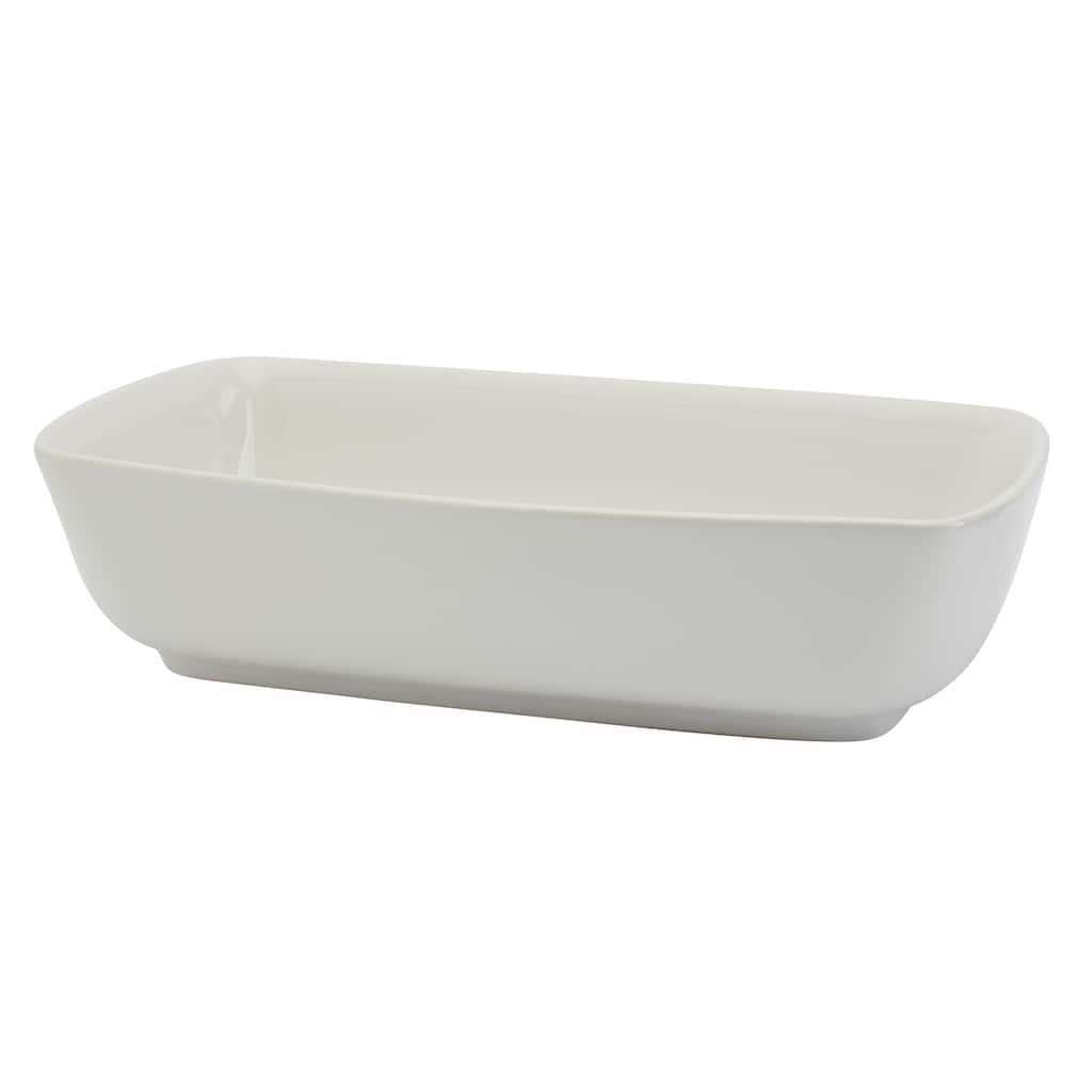 Denmark Tools for Cooks 15.5" White Ceramic Skinny Serving Bowl