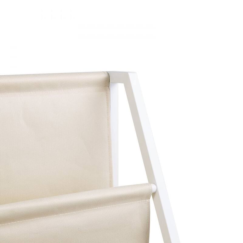 White-Beige Kids Bookshelf and Toy Storage Organizer with 7 Compartments - 33.46 x 11.81 x 29.72 in