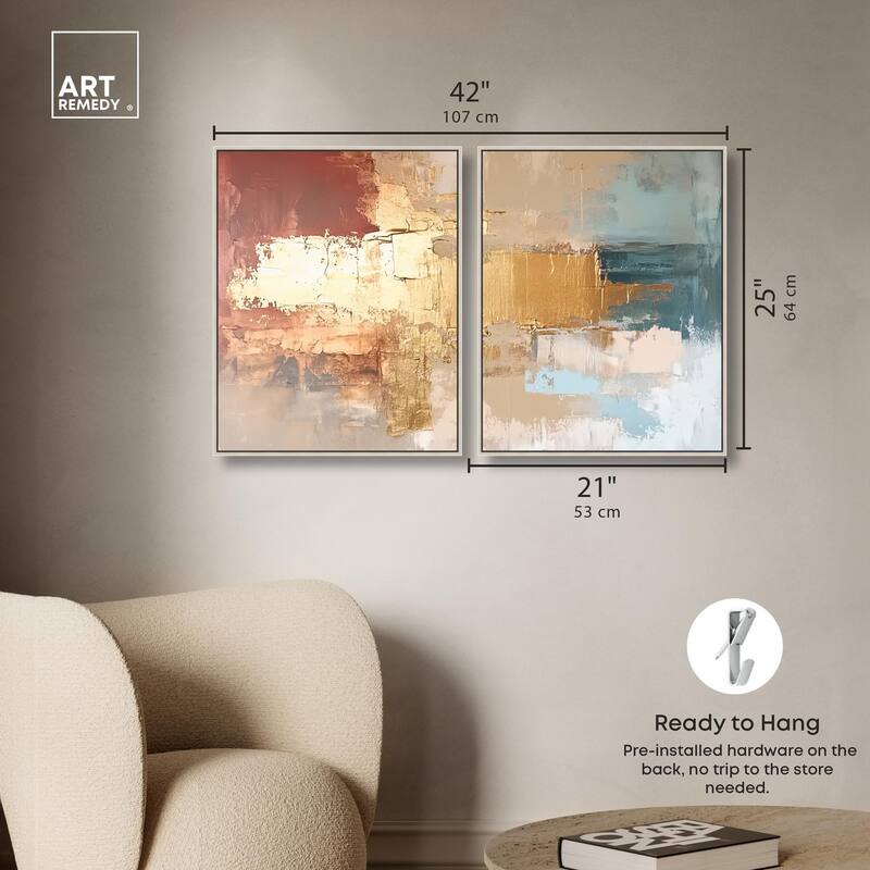Earthy Glow V Canvas Set of 2 by Art Remedy