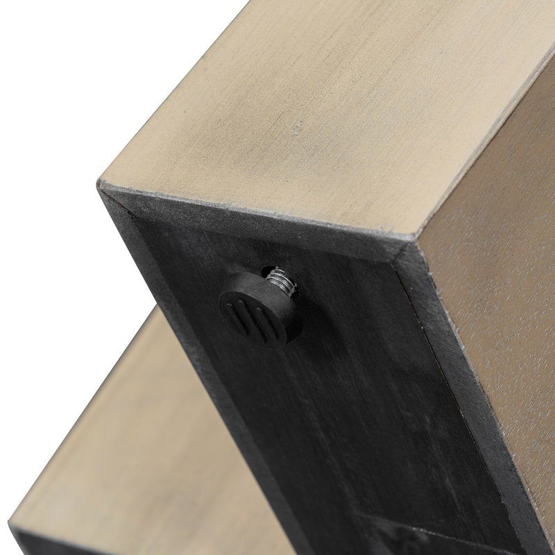 6-Piece Extendable Dining Set with Removable Leaf, Wood Kitchen Table Set with Bench and 4 Upholstered Chairs