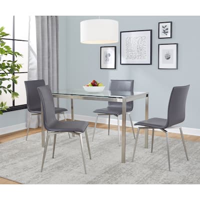 Strick & Bolton Forrest Tyra Upholstered 5-Piece Dining Set with Swivel
