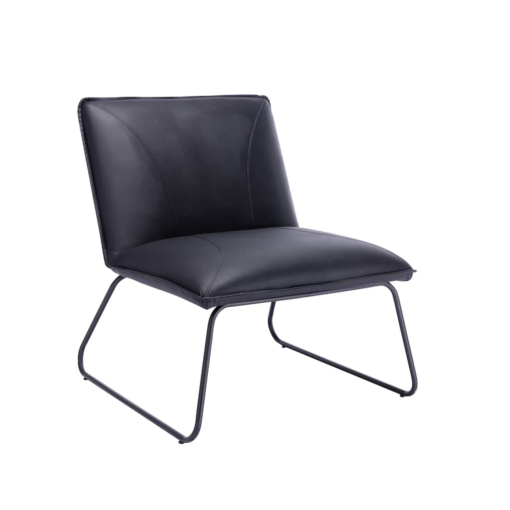 Porthos Home Quyen Armless 1 Sofa Seat, PU Leather Upholstery, Steel Legs