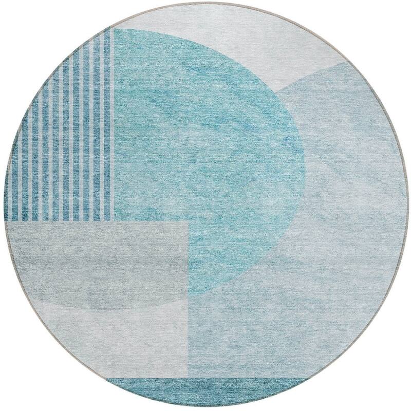 HomeRoots Geometric Transitional Rectangle Outdoor Rug
