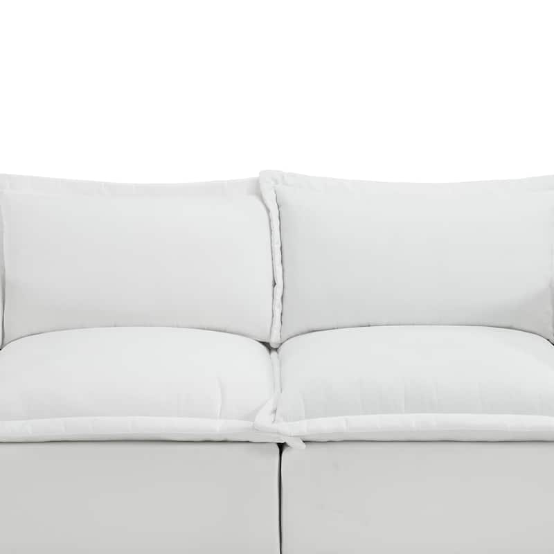 No Assembly Chenille Modular Sectional Sofa Comfy Cloud Couch