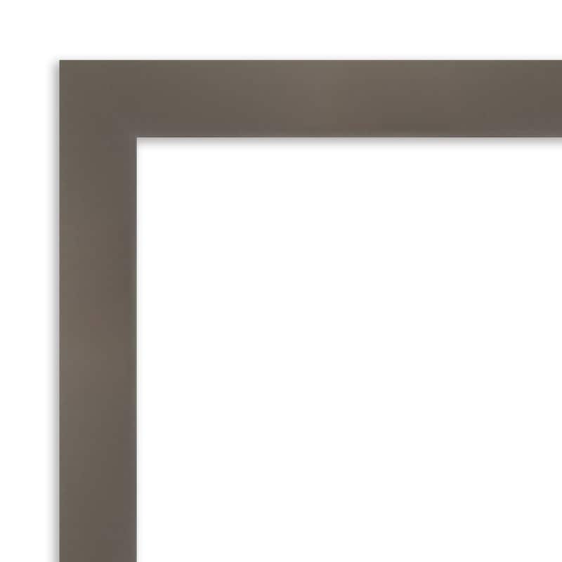 Edwin Clay Grey Wood Framed Natural Corkboard Bulletin Board