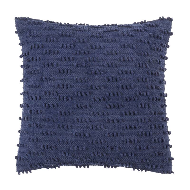 Nubby Design Down Filled Throw Pillow - Navy Blue - 20"x20"