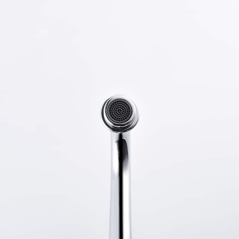 Two-Handles Bridge Kitchen Faucet with Side Sprayer