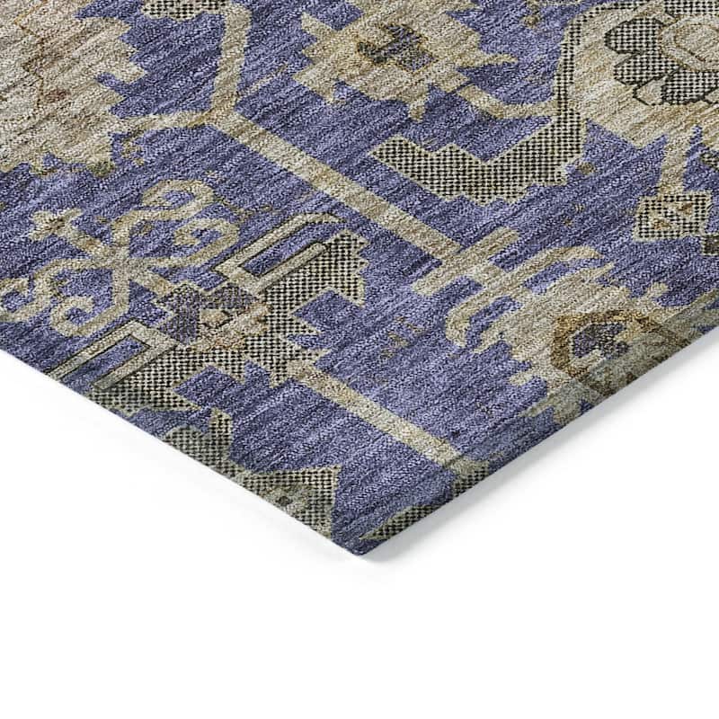 HomeRoots Oriental Traditional Rectangle Outdoor Rug