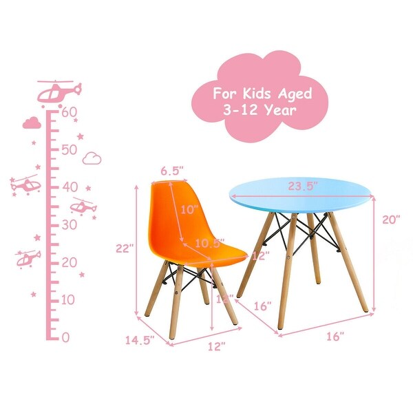 round kids table and chairs