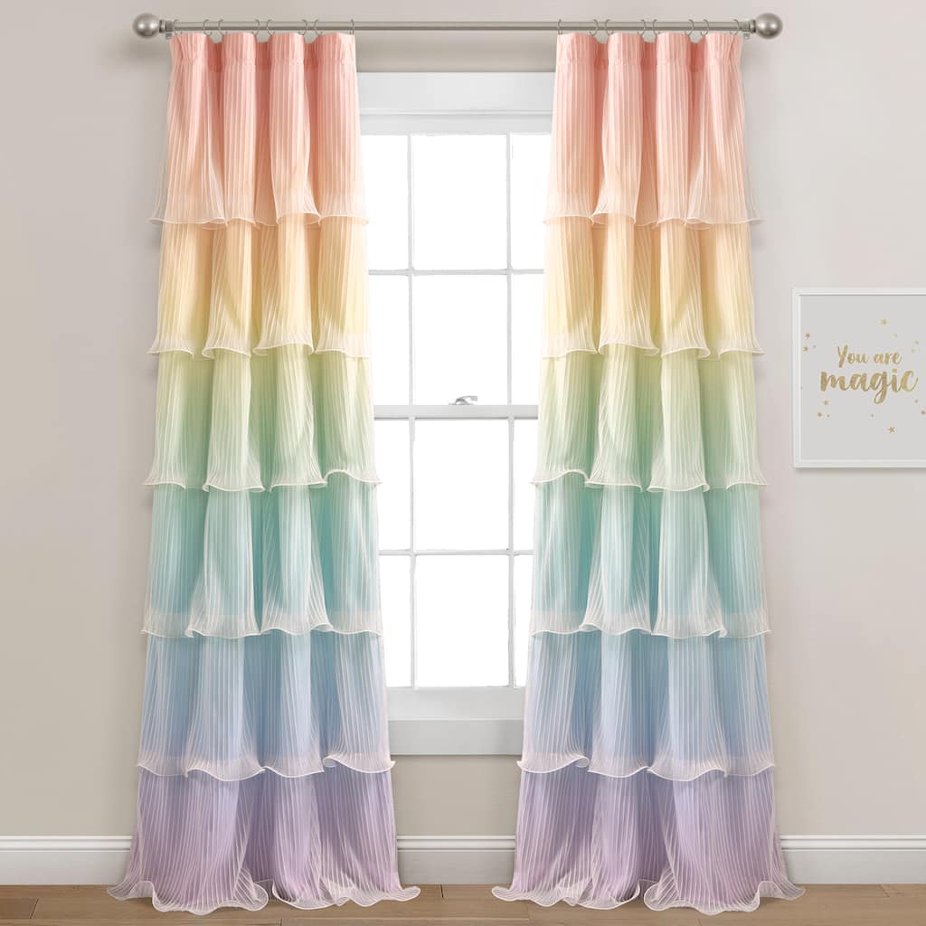 Lush Decor Rainbow Ombre Nerina Window Curtain Panels - 84" x 36"