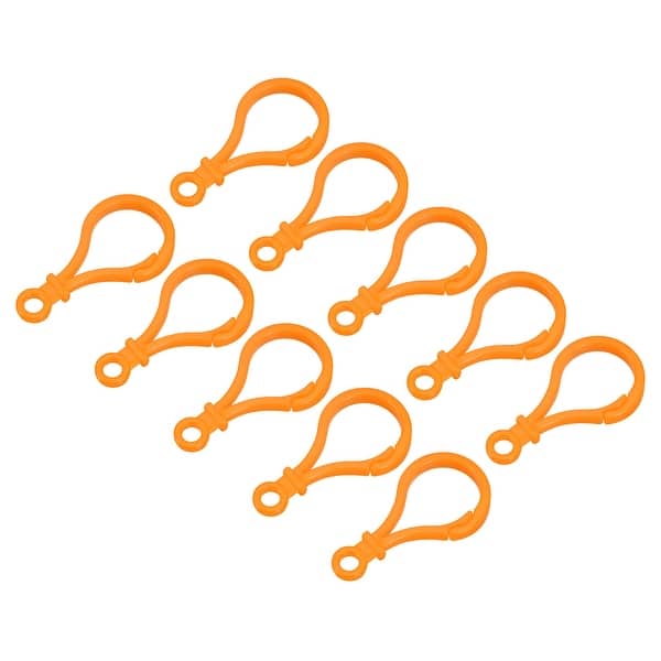 Plastic Lobster Clasps, Claw Snap Hooks for Keychains DIY Orange 24Pcs