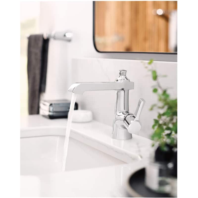 Moen Flara 1.2 GPM Single Hole Bathroom Faucet with Pop-Up Drain