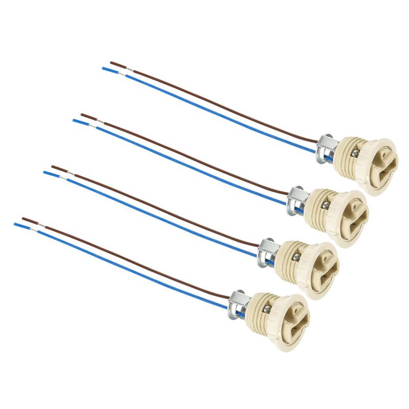 4pcs 140mm Cable Leads G9 Light Base Socket Ceramic Lamp Bulb Holder Connector