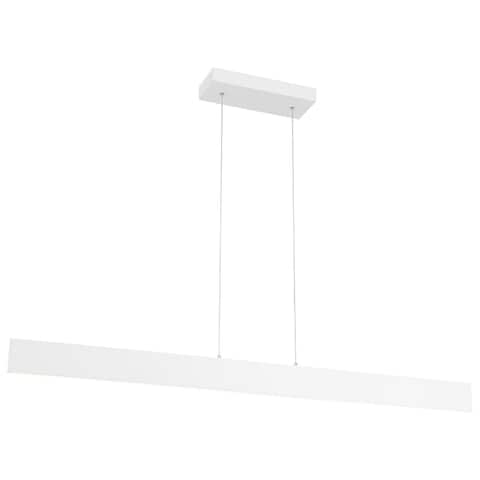 Access Lighting Carmel Matte White LED Rectangular Island Light with Acrylic Lens