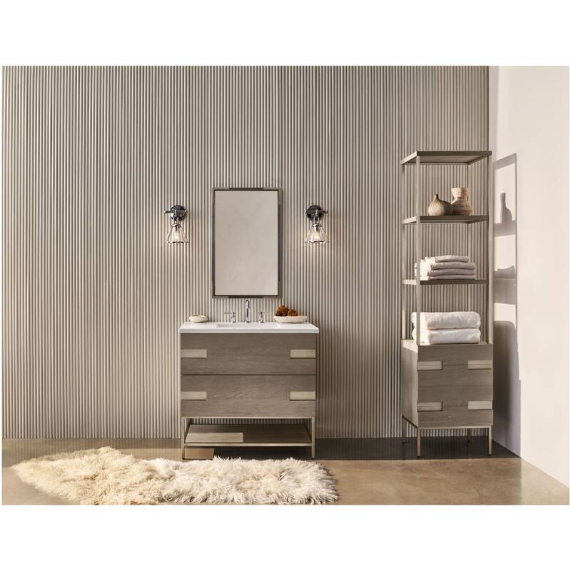 Robern CSSE2080 Sendai 80"" Wood Free Standing Bathroom Linen Tower