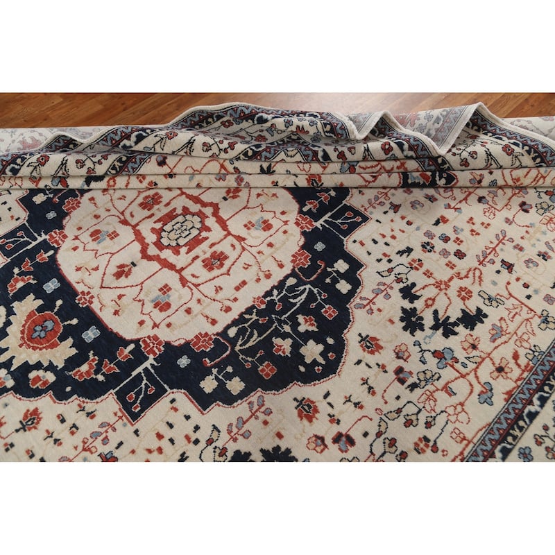 Floral Kashan Mohtasham Turkish Oriental Area Rug Wool Hand-knotted - 9'9" x 13'0"
